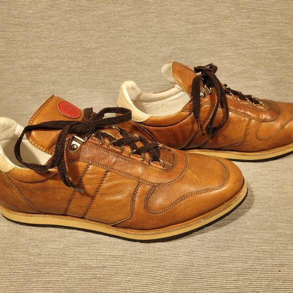 Mens Kiton calfskin trainers, size 8 - Picture 3 of 9